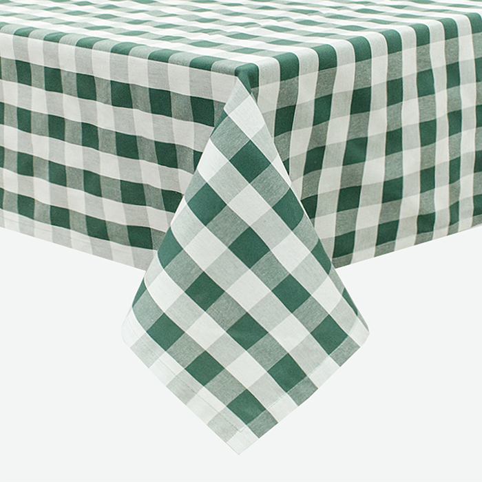 Скатерть 140х200 МИРТЕК KENT 50%хлопок 50%пэ зеленый (цвет 9 зеленый)